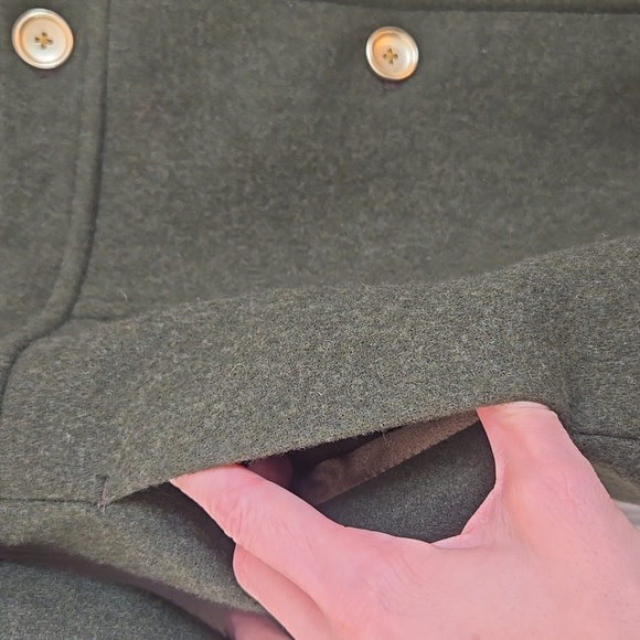 J.Crew Day Lady Coat Pine Green Wool Blend Tailored Midi NWT Size 12 *Sold Out* - Picture 13 of 13